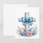 Bloemkruis Coquette Jezus Boog Christelijke Religi Kaart (Voorkant / Achterkant)