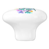 Bloemkruis Keramische Knop (Zijkant)