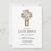 Bloemkruis Pasen Brunch Uitnodiging (Voorkant)