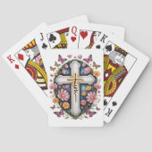 Bloemkruis van het geloof pokerkaarten (Achterkant)
