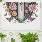 Bloemkruis van het geloof theedoek (Gevouwen)