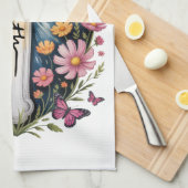 Bloemkruis van het geloof theedoek (Quarter Fold)