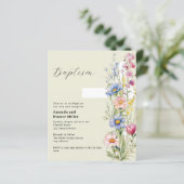 Bloemkruising tweeling salie groen Doopsel uitnodi (Staand voorkant)