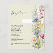 Bloemkruising tweeling salie groen Doopsel uitnodi (Voorkant)