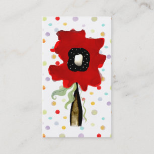 Bloemkrullen lintpijpen rood roze visitekaartje