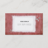 Bloemkrullen lintpijpen rood roze visitekaartje (Achterkant)