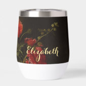 Bloemkunst Bloemen Elegant Gouden Monogram (Achterkant)