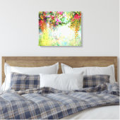 Bloemkunst Canvas Afdruk (Insitu (Slaapkamer))