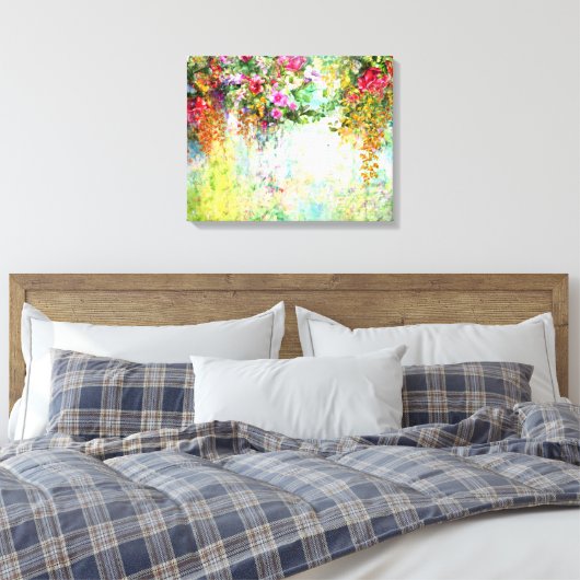 Bloemkunst Canvas Afdruk (Insitu (Slaapkamer))