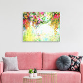 Bloemkunst Canvas Afdruk (Insitu (Woonkamer))