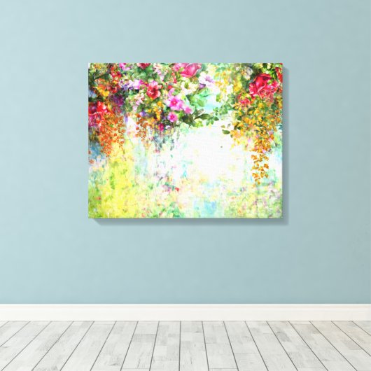 Bloemkunst Canvas Afdruk (Insitu (Houten vloer))