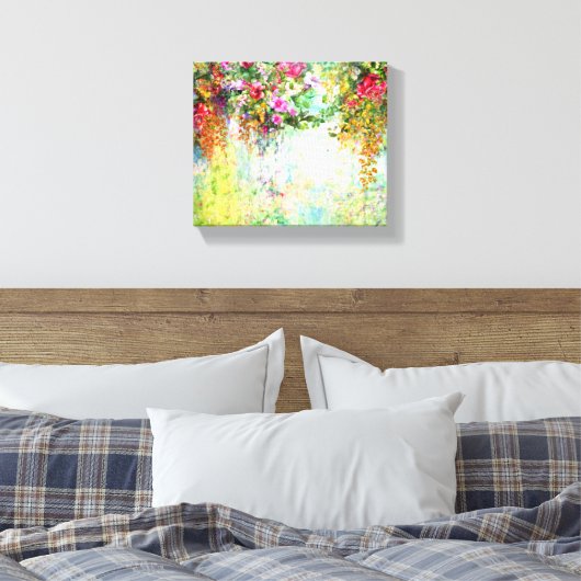Bloemkunst Canvas Afdruk (Insitu (Slaapkamer))