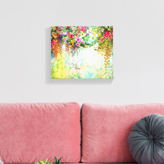 Bloemkunst Canvas Afdruk (Insitu (Woonkamer))
