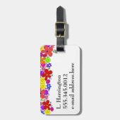 Bloemkunst Contact Info Bagagelabel (Voorkant verticaal)