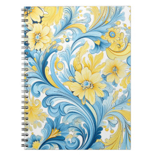 Bloemkunst in Oekraïense motieven Notitieboek