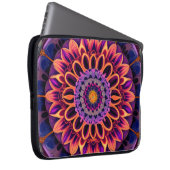 Bloemkunst in regenboog fractale stijl laptop sleeve (Voorkant Rechts)