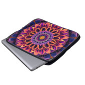 Bloemkunst in regenboog fractale stijl laptop sleeve (Voorkant onderkant)