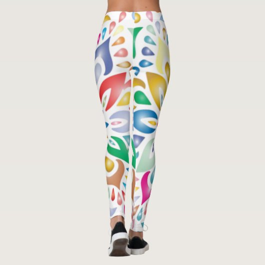 Bloemkunst patroon vol leggings (Achterkant)
