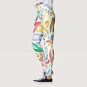 Bloemkunst patroon vol leggings (Links)