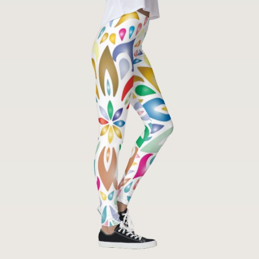 Bloemkunst patroon vol leggings (Rechts)