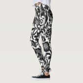 Bloemkunst patroon vol leggings (Links)