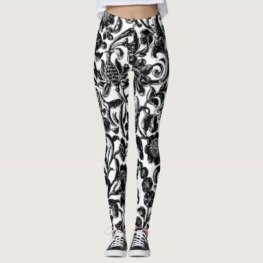 Bloemkunst patroon vol leggings (Voorkant)