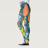 Bloemkunst patroon vol leggings (Links)