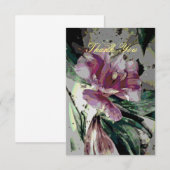 Bloemkunst Platte Bedankkaart (Voorkant / Achterkant)