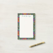 Bloemkunst rand grote Post It Notitieblok Post-it® Notes (Op bureau)