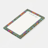 Bloemkunst rand grote Post It Notitieblok Post-it® Notes (Schuin)