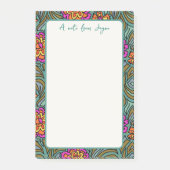 Bloemkunst rand grote Post It Notitieblok Post-it® Notes (Voorkant)
