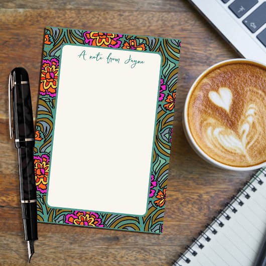 Bloemkunst rand grote Post It Notitieblok Post-it® Notes