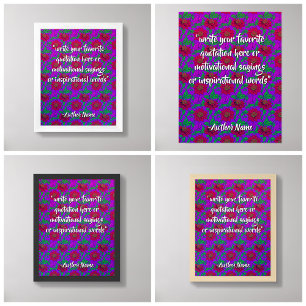 (Bloemkunst / Rode bloemen) Creëer Uw eigen offert Poster