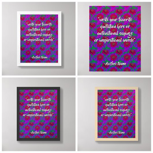 (Bloemkunst / Rode bloemen) Creëer Uw eigen offert Poster