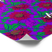 (Bloemkunst / Rode bloemen) Creëer Uw eigen offert Poster (Hoek)