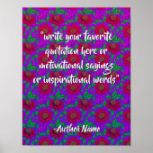 (Bloemkunst / Rode bloemen) Creëer Uw eigen offert Poster (Voorkant)