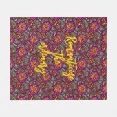 Bloemkunst Romantiseer het Gewone Aangepast Cadeau Fleece Deken (Voorkant (Horizontaal))