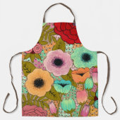 Bloemkunst schilderij Bloemen Kunstenaar Pip Gerar Schort (Voorkant)