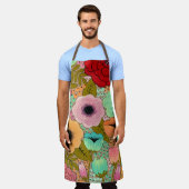 Bloemkunst schilderij Bloemen Kunstenaar Pip Gerar Schort (Gedragen)