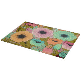 Bloemkunst schilderij Bloemen Kunstenaar Pip Gerar Snijplank