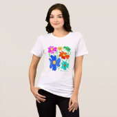 Bloemkunst Tri-Blend Shirt (Voorkant volledig)