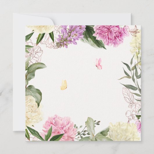 Bloemkunst verjaardag kaart (Achterkant)