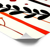 Bloemkunst witte achtergrond muur kunst perfect poster (Hoek)