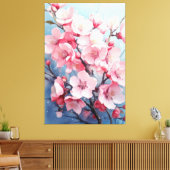 Bloemkunstwerk 001 sakura canvas afdruk (Insitu (Woonkamer))