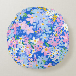 Bloemkussen, Bloemkussen, Roze Blauw Kussen