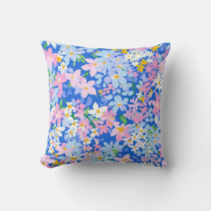 Bloemkussen, Bloemkussen, Roze Blauw Kussen
