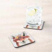 Bloemkweekforestvos Bier Onderzetter (Rechterzijde)