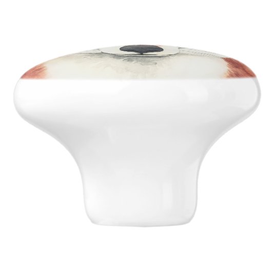 Bloemkweekforestvos Keramische Knop (Zijkant)