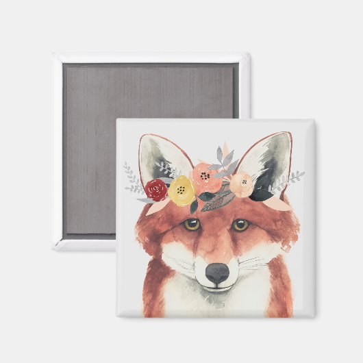 Bloemkweekforestvos Magneet (Voorkant / Achterkant)