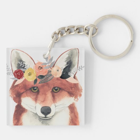 Bloemkweekforestvos Sleutelhanger (Achterkant)